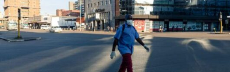 Zimbabwean President Emmerson Mnangagwa declared a 21-day lockdown from March 30, curtailing movement within the country and shutting most shops. Jekesai Njikizana/AFP via Getty Images