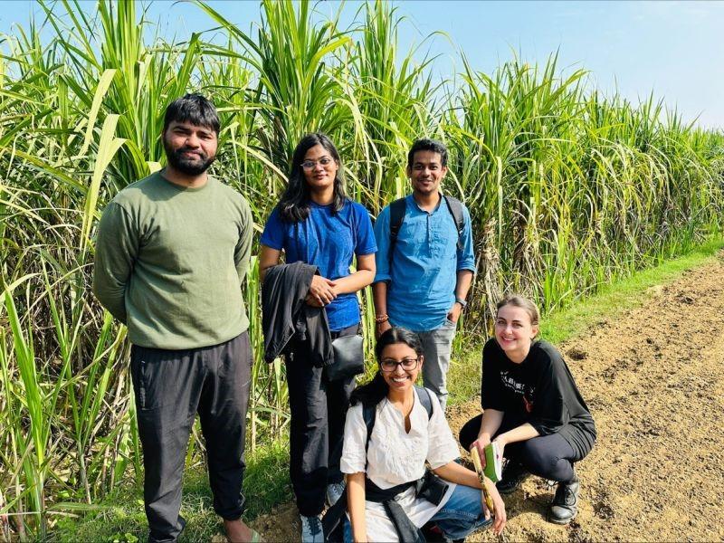 Figure 2 The Roorkee student team with supervisor Dr Bibhuti Ranjan Bhattacharjya (Assistant Prof IIT)