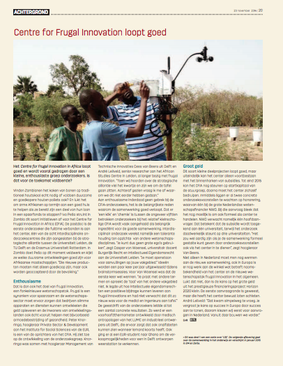 CFIA in de media, Erasmus magazine; CFIA loopt goed