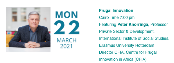 GC Webinar series "Frugal Innovation in Africa: an academic and policy agenda"