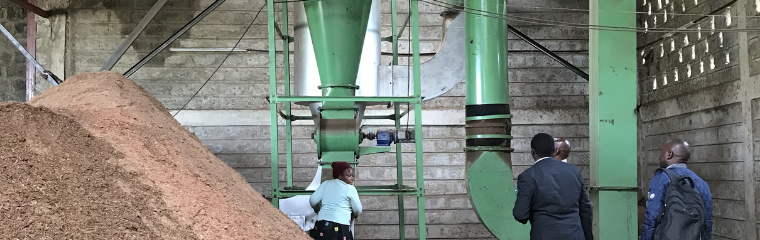 Dryer used to dry the bio-wastes to at most 10% level of moisture