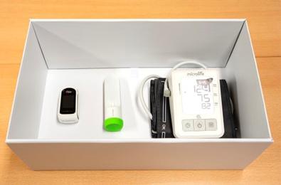 Covid box voor monitoring at home