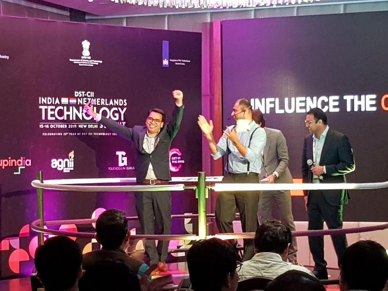 Frugal hydropump start-up wins the Start Up Pitching Competition at the Netherlands-India Technology Summit.