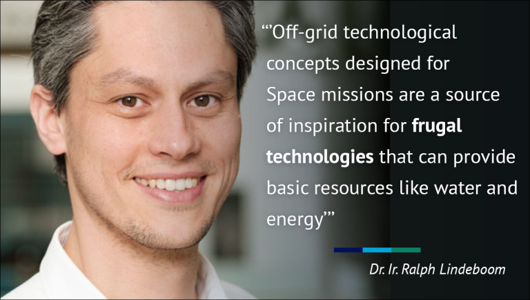 Off-grid technological concepts designed for Space are a source of inspiration for frugal technologies that can provide basic resources like water and energy
