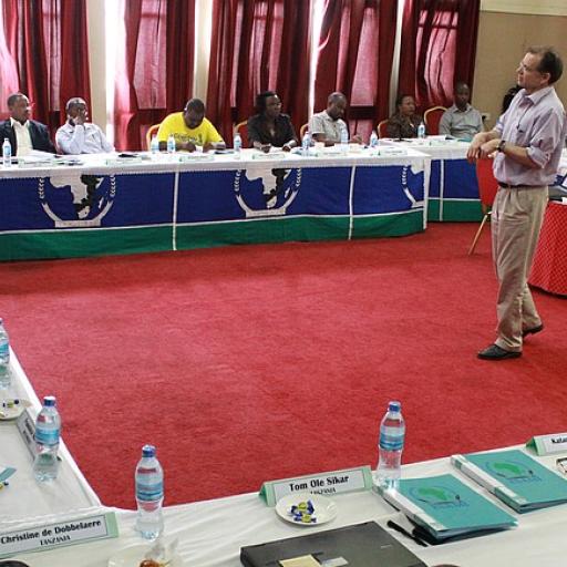 Prof. Rob van Tulder sharing his views at the kick-off event in Arusha, Tanzania.