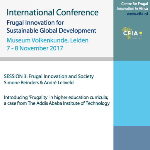 CFIA Publications CFIA Conference; Managing ‘frugality’ in higher education in Ethiopia; A case study from The Addis Ababa Institute of Technology.