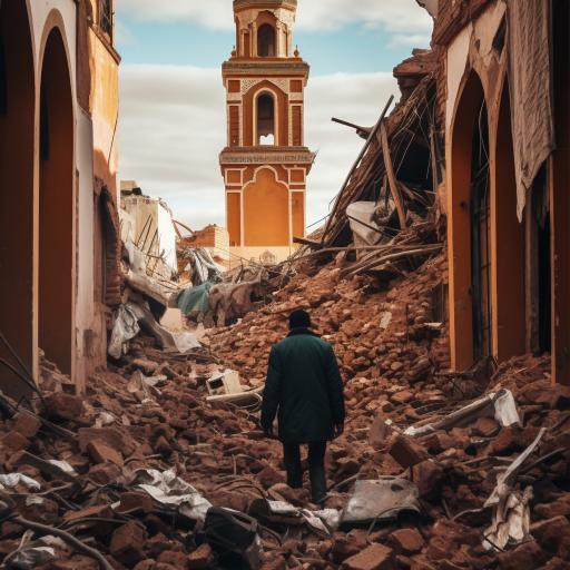 Street after the earthquake