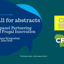 Call for abstracts for panel Partnering and Frugal Innovation